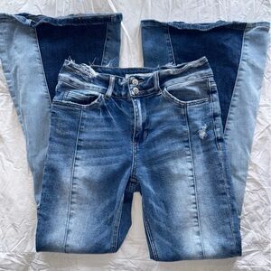 Bridge by Gly Patchwork Super Flare Jeans size 27